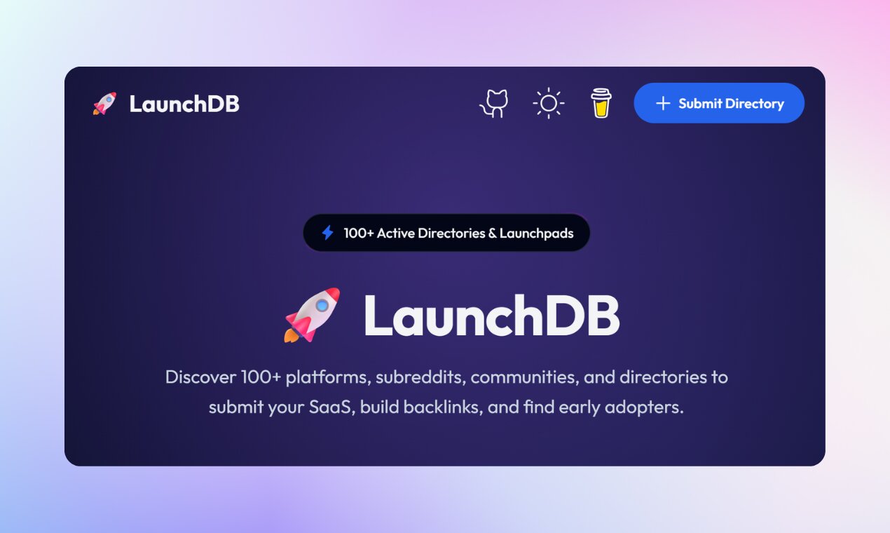 LaunchDB – 1,500+ SaaS Directories & Product Launch Platforms Database (JSON)
